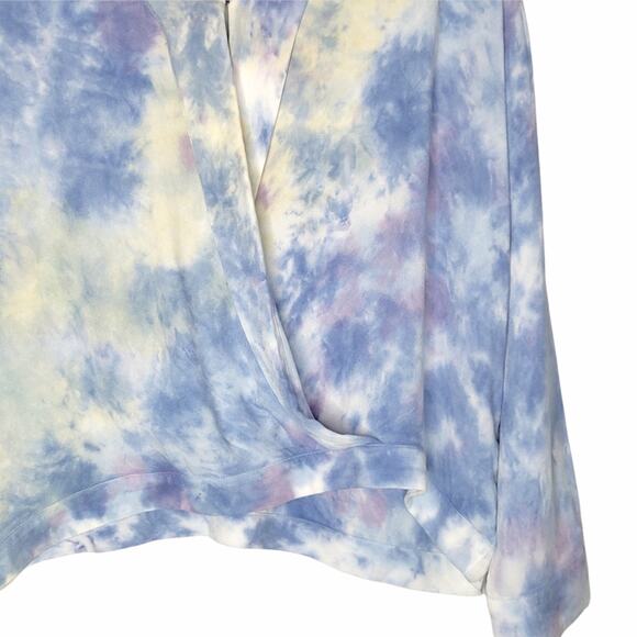 Young Fabulous & Broke Soho Tie Dye Surplice Top Blue Yellow Size Small NWT - Picture 6 of 8